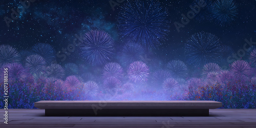 Beautiful natural background of flowers, podium, space for advertising. Greeting card. Health, beauty, life, flora. For designers, advertising, IT.