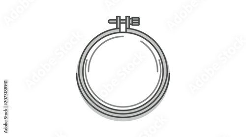Obraz na plátně Metal hose clamp isolated on white.