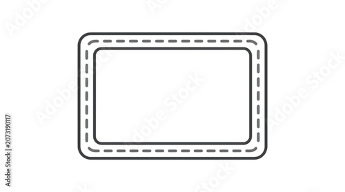Konstfotografi Rectangle with dashed line border.