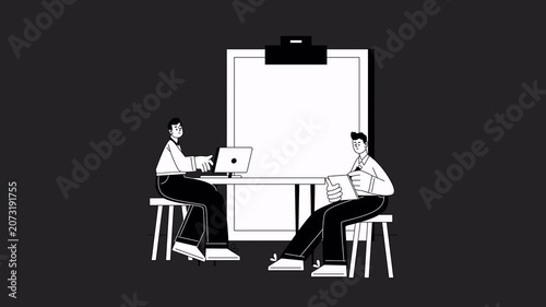 Work Execution Animation Alpha Channel