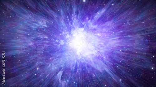 Radiant Cosmic Nebula Glowing in Endless Deep Space Loop