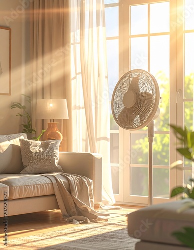 Ventilator im Wohnzimmer