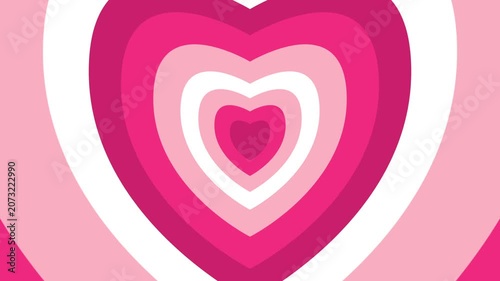 Heart romantic love motion animation zoom looped background