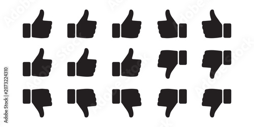 Photos Vector icons of like and dislike in various arrangements