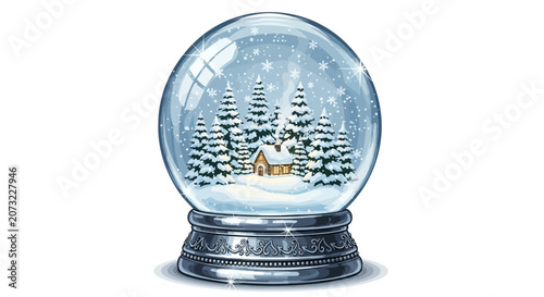 crystal ball on a white background