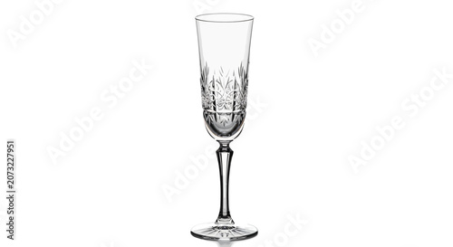 champagne glass isolated on white