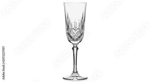 empty wine glass isolated