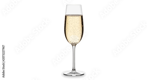 champagne glass isolated on white