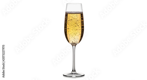 two glasses of champagne isolated