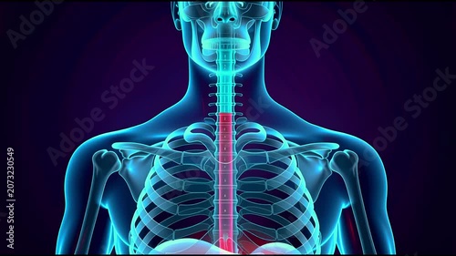 Acid Reflux GERD Disease in Human Esophagus. 4K Video
