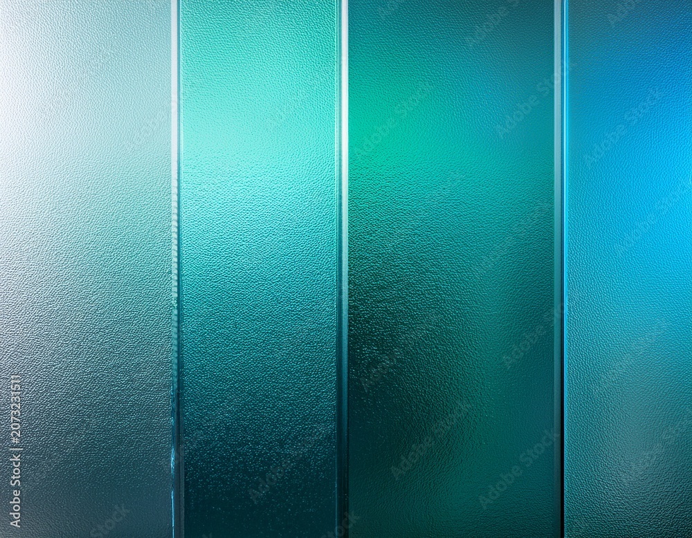 Fototapeta premium abstract frosted glass panels with teal and blue gradient colors