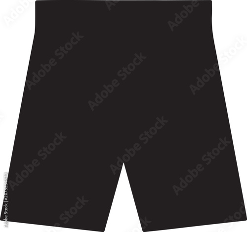 Black athletic shorts, sporty clothing, fitness wear, vector apparel