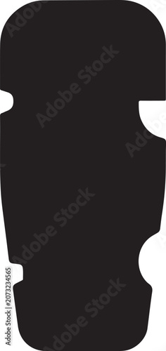 Moai head, Easter Island statue, vector silhouette, iconic landmark