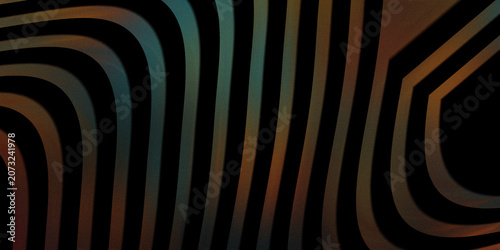 Orange teal and green wave striped abstract background