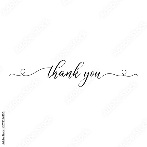 Thank you calligraphy design
