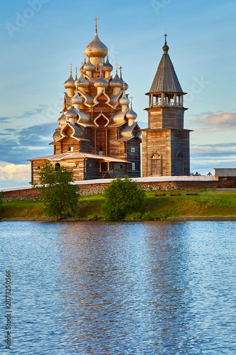 Russia. Kizhi Island, Historic Site of Wooden Churches and Bell Tower. Republic of Karelia. Natural Ecological Clean Island. Onega Lake