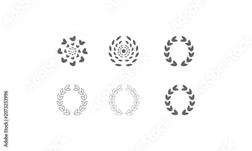 Award Emblems and Medals in Elegant Black and White Design