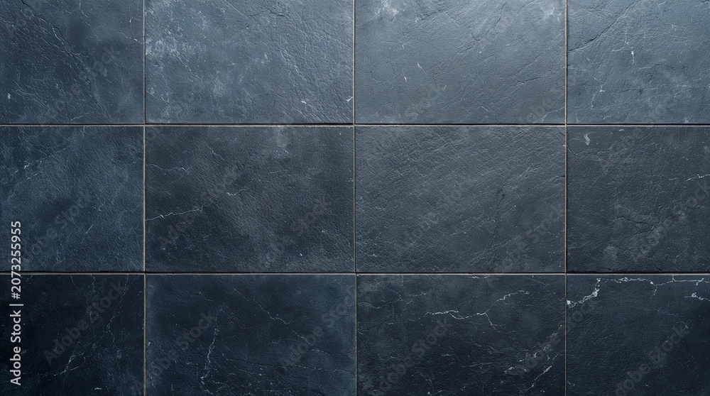 Fototapeta premium Dark slate tile texture with natural stone pattern for background design