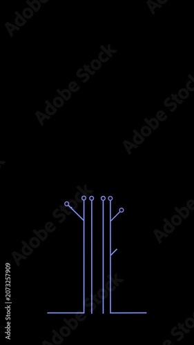 Digital Circuit Tree Representing Technology, Nature, Sustainability, Network Connectivity and Innovation