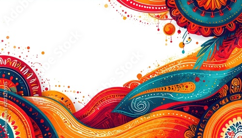 Vibrant Abstract Art with Swirling Patterns.