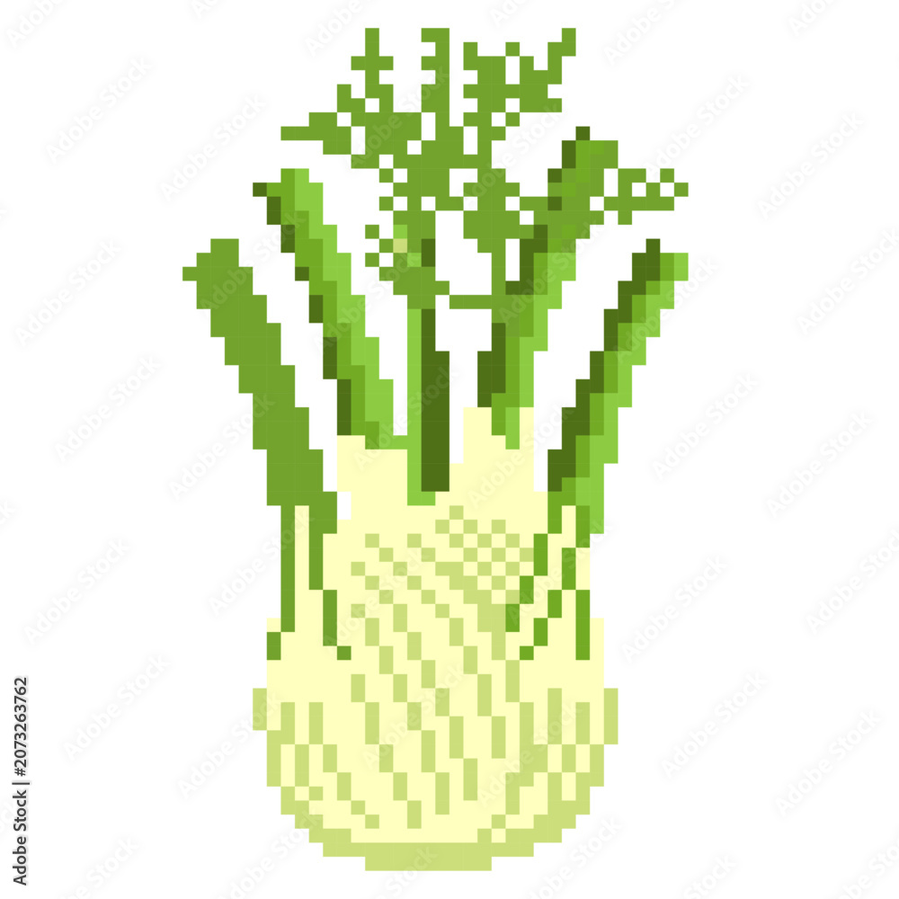 Fototapeta premium Fennel Pixel Art - Pixel Art Sample 1024 x 1024