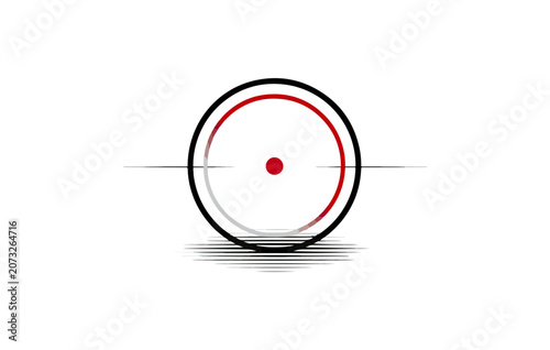 Abstract target graphic design element