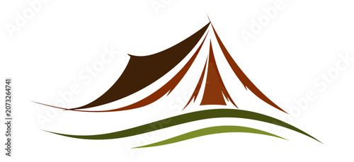Abstract tent graphic design illustration