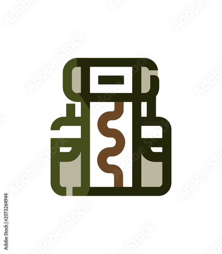 Backpack icon outline illustration