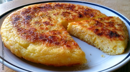 Traditional corn tortilla topped with egg, freshly prepared and beautifully presented for a simple, satisfying meal.