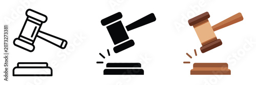 Schilderij op canvas Hammering Justice, Courtroom Gavel Symbolizing Legal Authority, Judicial Decision Making, Law Enforcement Principles, Fair Judgment Process And Rule Of Law Concept