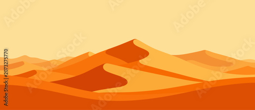 vector illustration of a desert landscape