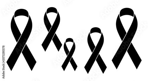 Black Ribbons of Mourning and Remembrance.
