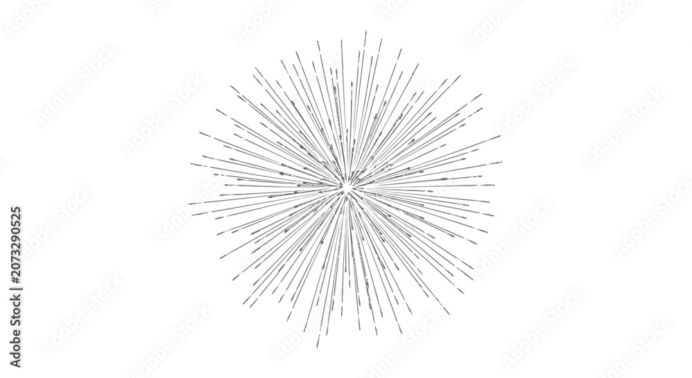 Naklejka premium Abstract Sunburst Radial Lines Design Element