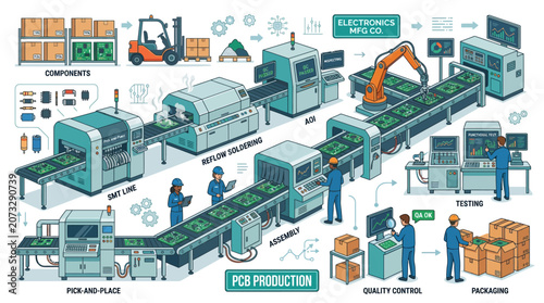 PCB Production Line: SMT Assembly to Packaging