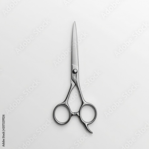 Professional Hair Cutting Scissors Isolated on White Background