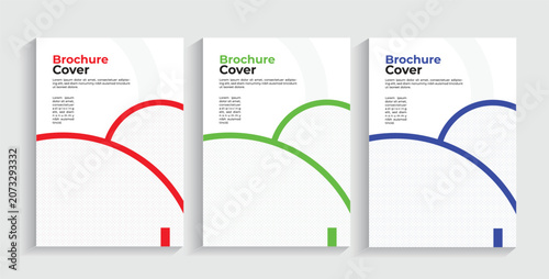Brochure cover design layout, Corporate identity template, Abstract annual report, and company profile layout.
