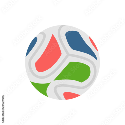 Abstract Colorful Soccer Ball Icon Modern Football Sports Equipment Vector Symbol for Tournament Championship and Game Design
