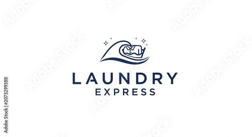 Photos Laundry Express logo with washing symbol.