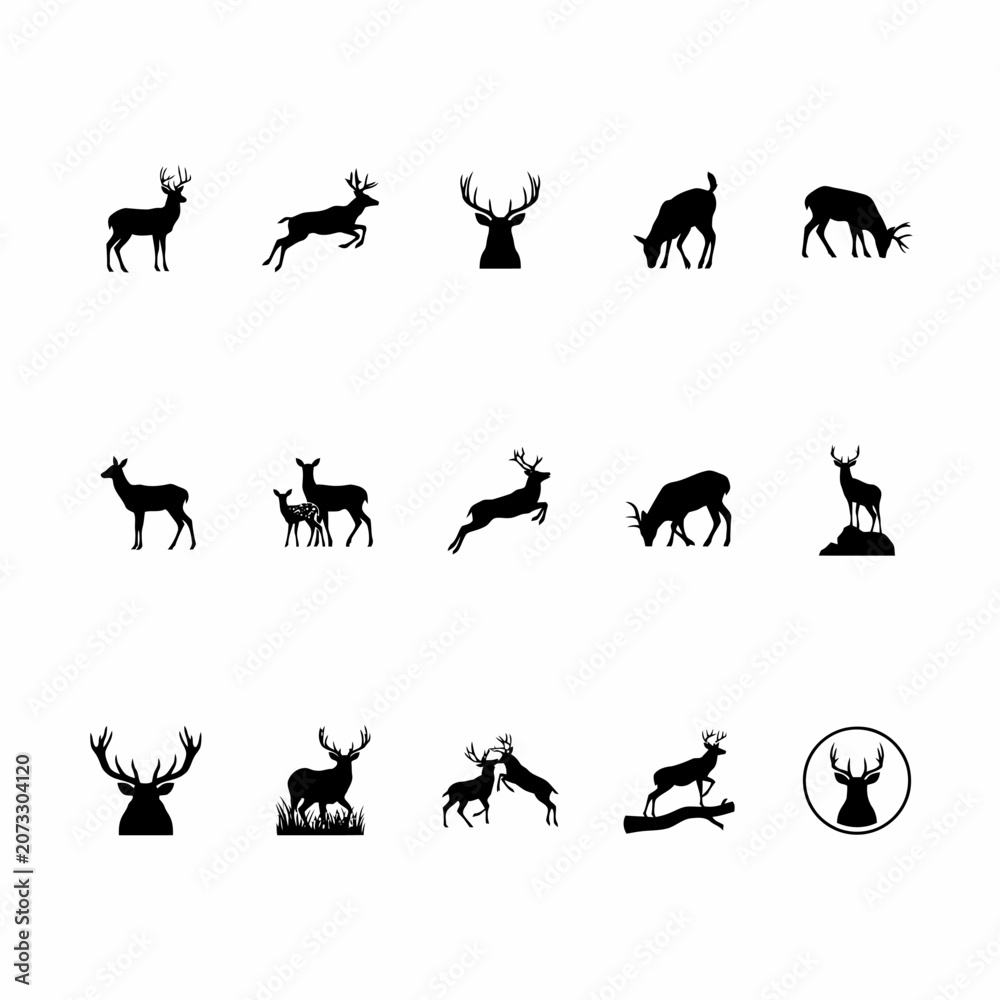 Fototapeta premium vector silhouettes of animals