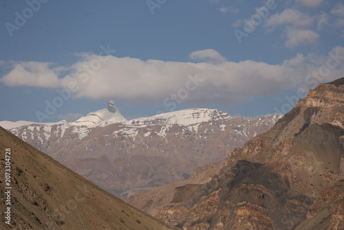 Mountains withvalley and snow