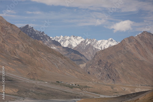 Mountains withvalley and snow