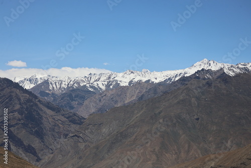 Mountains withvalley and snow
