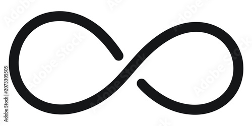 Fotografie Black infinity symbol icon representing eternal life and endless possibilities f