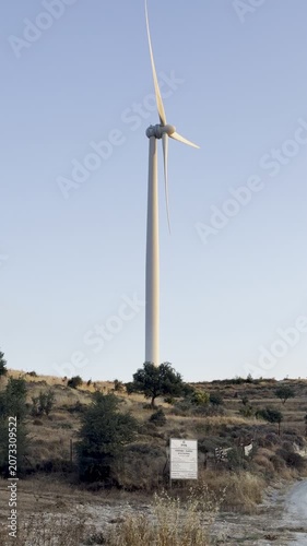 Alternative types of electricity generation, wind power generation. Electricity production system from natural sources, renewable energy.