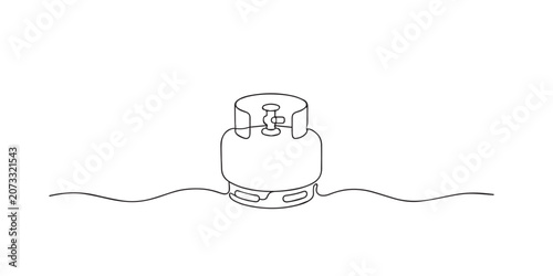 Obraz na płótnie Single line abstract LPG gas cylinder