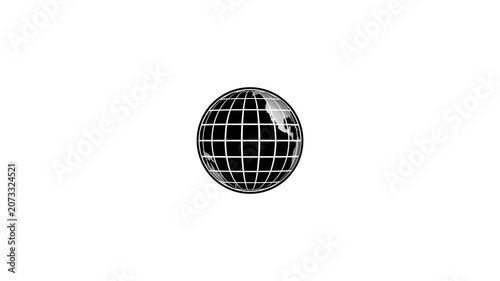  3 D Glowing Digital Earth Globe with Global Network Grid Cyber Technology Concept Futuristic Data Visualization Holographic Planet Internet Connectivity Worldwide Communication