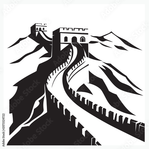 vector illustration of the Great Wall