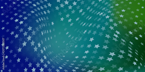 Light Blue  Green vector background with circles  stars. style, shiny,Abstract illustration with colorful shapes of circles  stars.