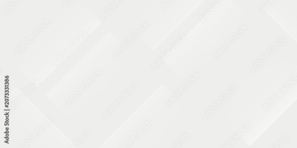 Obraz premium 3D white geometric abstract background overlap layer on bright space with rounded rhomb effect decoration