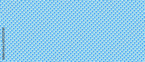 Bild auf Leinwand Geometric pattern design in blue and white with diamond shapes and copy space